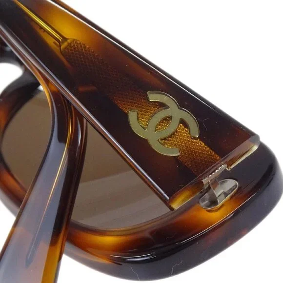 Chanel Sunglasses Eyewear Brown Small Good 51□19 C381907 116519 - Picture 6 of 12